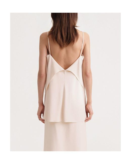Totême Pink Draped Mid-Length Tank Top