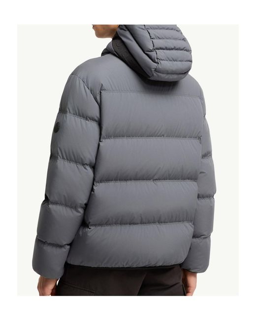 Moncler Gray Poitevin Hooded Short Down Jacket for men