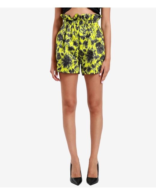 Philosophy Di Lorenzo Serafini Yellow All-Over Graphic-Print Shorts