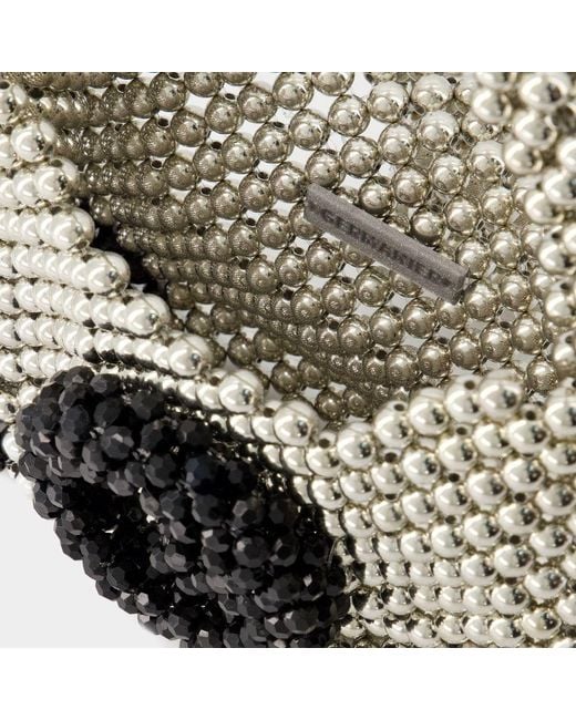 Germanier Black Beaded Clutch Bag
