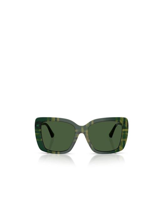 Burberry Green Eyewear Cat-Eye Sunglasses