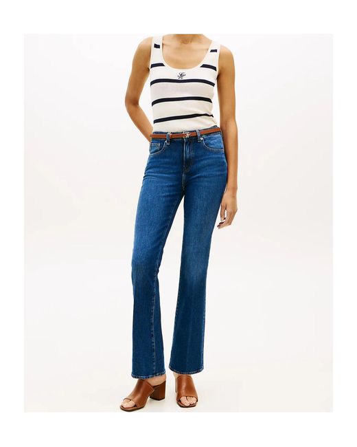 Tommy Hilfiger White Striped Tank Top