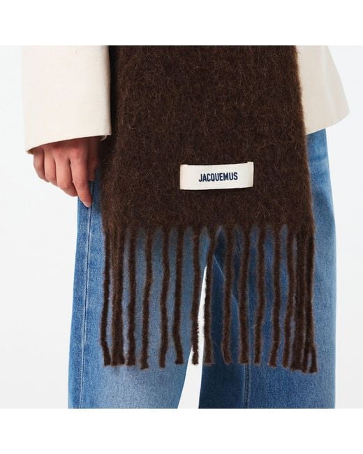 Jacquemus Brown Jacquard Midweight Scarf