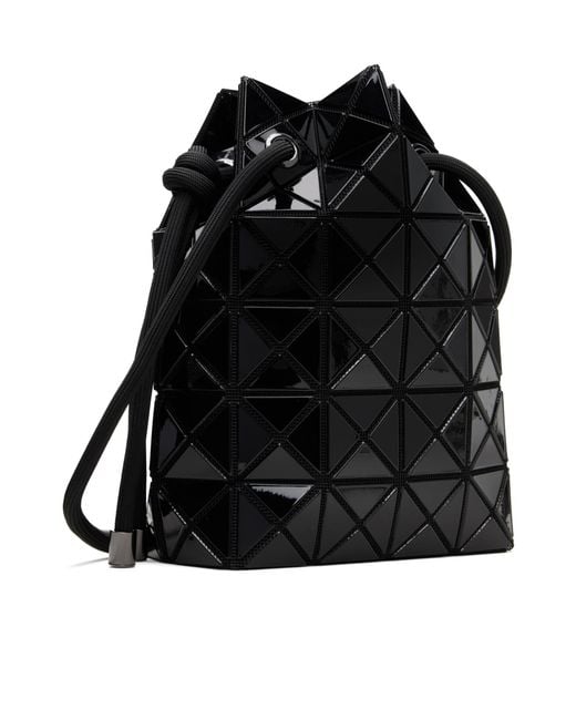 Issey Miyake Black Geometric-Pattern Bucket Bag