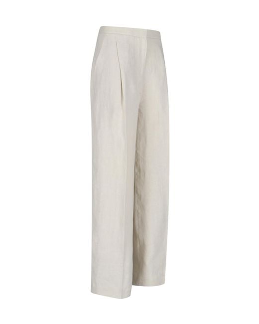 Lardini White Straight-Leg Casual Pants