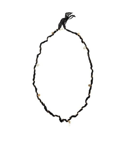 Jil Sander Metallic Twisted Chain Designed Long Necklace for men
