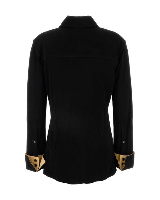 Bottega Veneta Black Matt Fluid Jersey Shirt