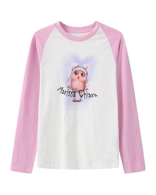 Marissa Chiara Pink Crew Neck T-Shirt