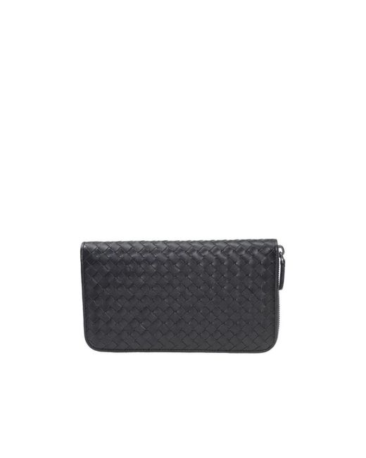 Bottega Veneta Gray Dark Braided Wallet for men