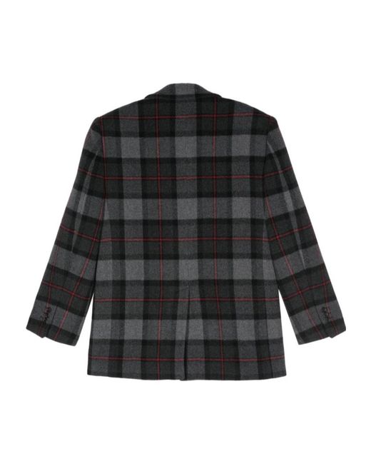 MSGM Black Checked Blazer