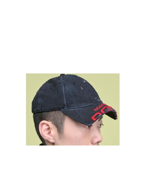 Martine Rose Blue Cut Peak Cap for men