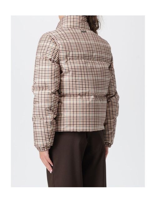 Woolrich Multicolor High-Neck Zip-Up Down Jacket