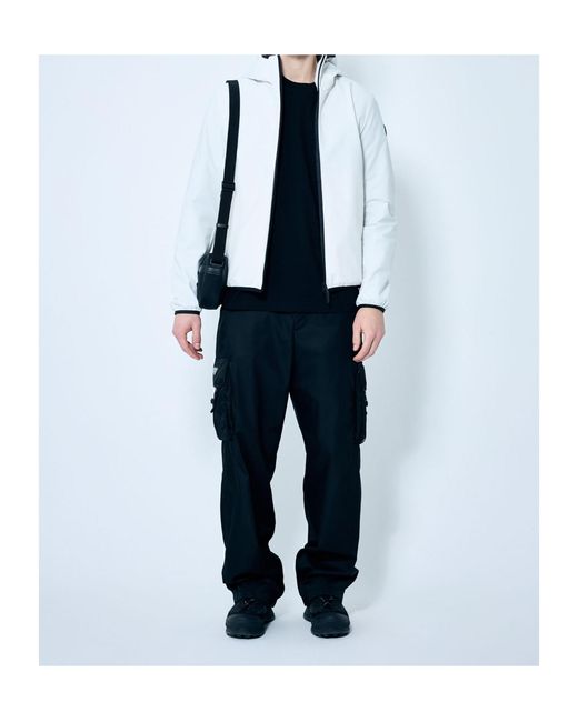 Moncler Black Double Collar Cotton T-Shirt for men