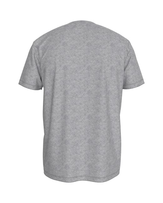 Tommy Hilfiger Gray Cotton Panel T-Shirt for men