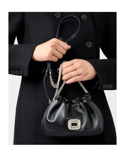 Roger Vivier Black Pilgrim Micro Bag