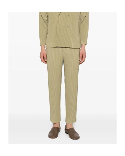 Homme Plissé Issey Miyake Natural Homme Plissé Issey Miyake Tailored Pleated Pants for men