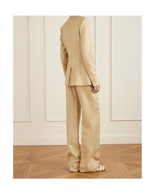 Gabriela Hearst Natural Double-Breasted Blazer