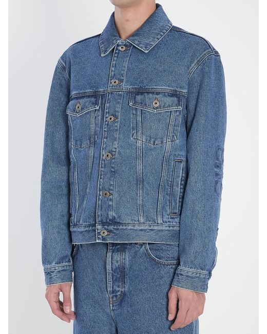 Loewe Blue Anagram Buttoned Jacket for men