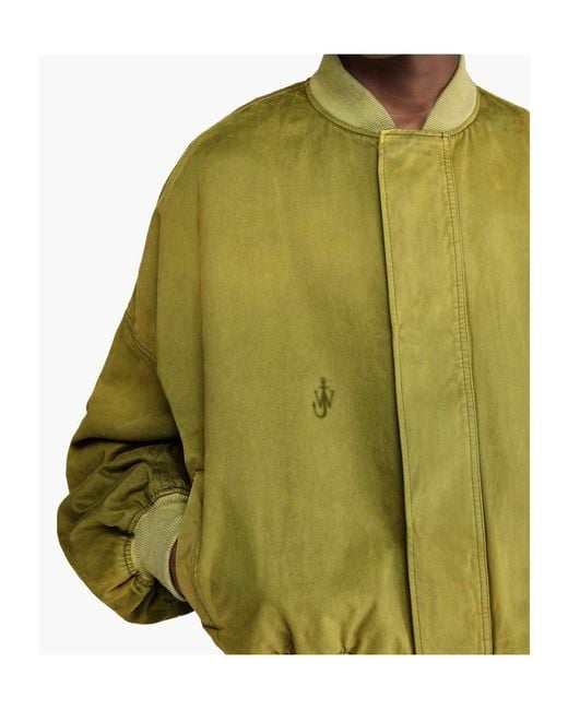 J.W. Anderson Green Jw Anderson Long Sleeved Bomber Jacket for men
