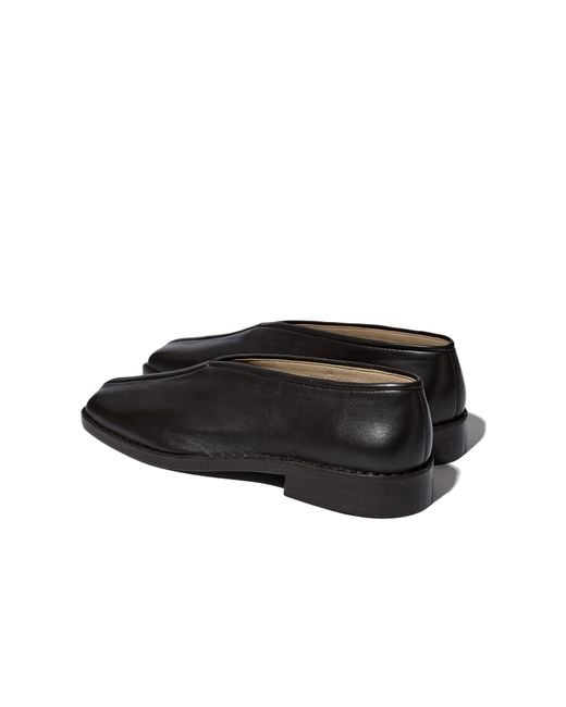 Lemaire Black Square Toe Loafers for men