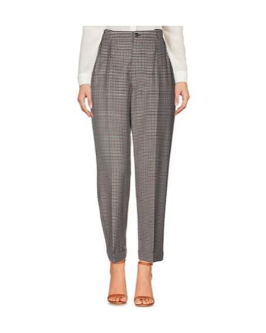 Maison Margiela Gray Plaid Flannel Pants