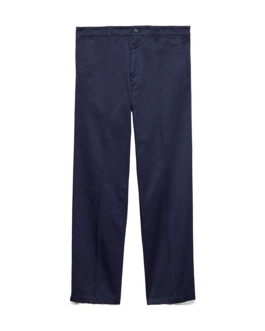 Prada Blue Tapered Chino Pants for men