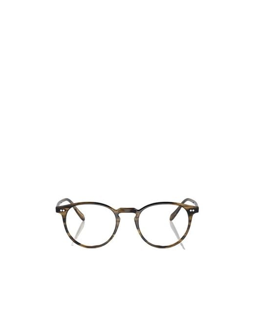 Oliver Peoples White Riley-R Pantos-Frame Glasses for men