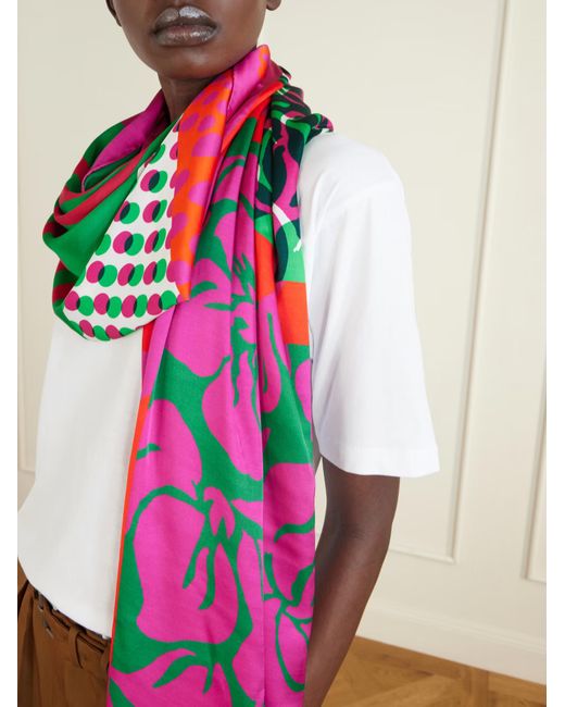 Dries Van Noten Red Printed Pareo