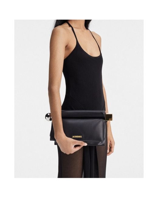 Jacquemus Black Rond Carré Small Clutch Bag