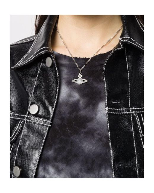 Vivienne Westwood White Embellished Chain-Link Necklace