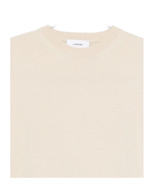 Lardini Natural Long Sleeved Crewneck Jumper for men