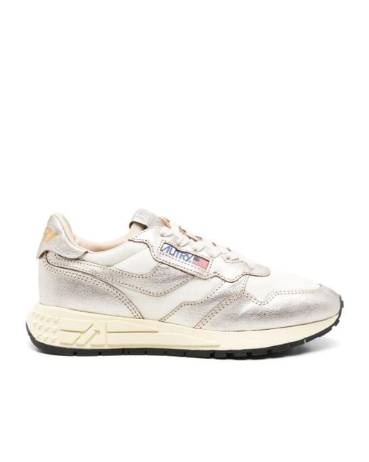 Autry White Reelwind Lace-Up Sneakers