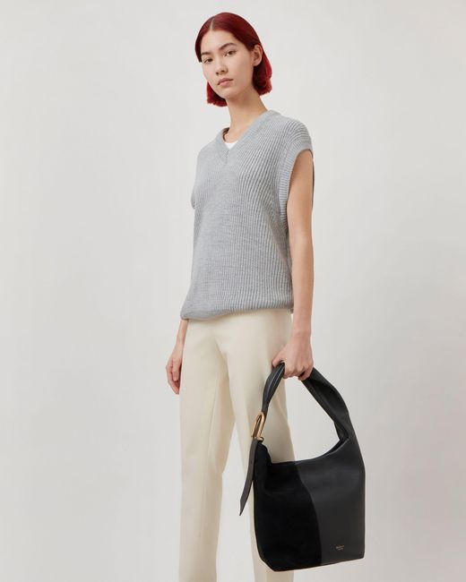 Mulberry Black Retwist Hobo Suede Shoulder Bag