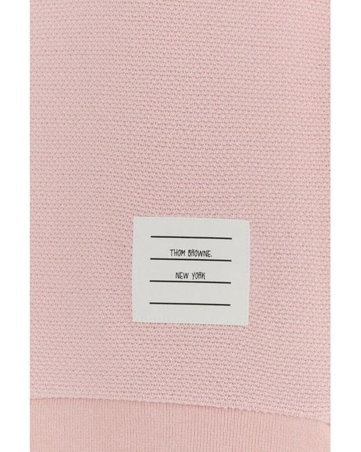 Thom Browne Pink 4-Bar Knitted T-Shirt