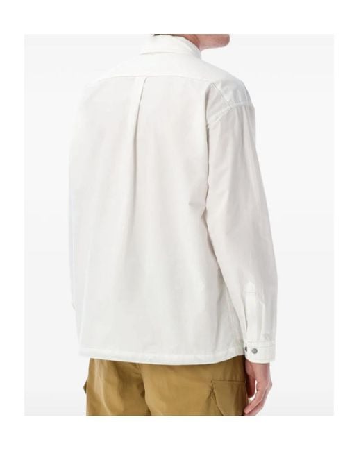 And Wander White Technical Shirt Jacket for men
