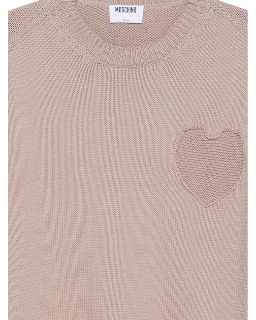 Moschino Pink Long-Sleeve Knit Top for men
