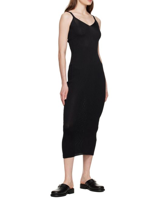 Our Legacy Black V-Neck Ribbed-Knit Sleeveless Dress