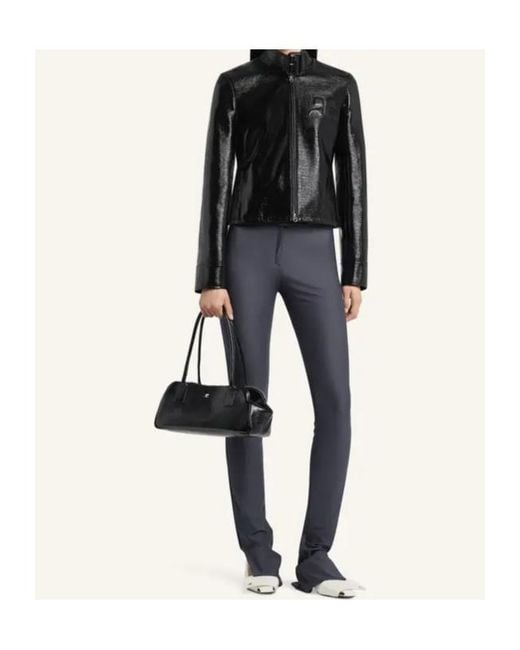 Courreges Black Courrèges Buckle-Neck Zipped City Jacket