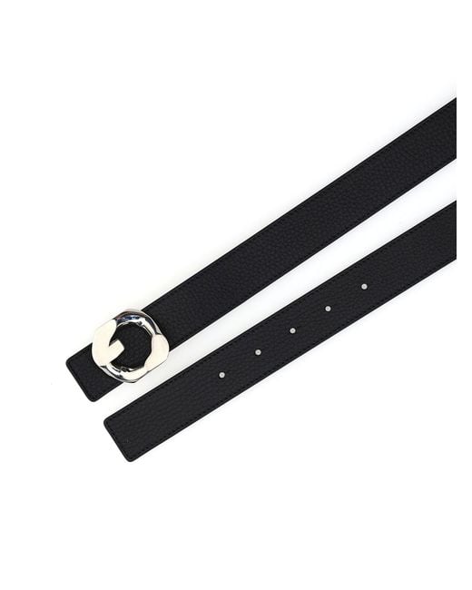 Givenchy Black G Chain Buckle Leather Belt