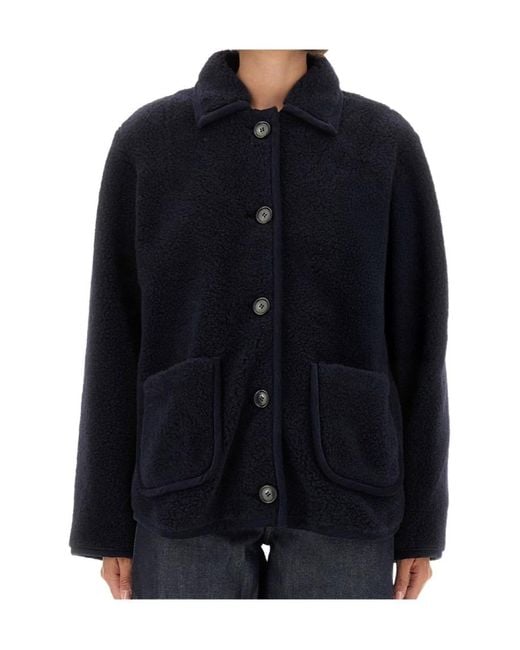 A.P.C. Blue Long Sleeve Buttoned Jacket