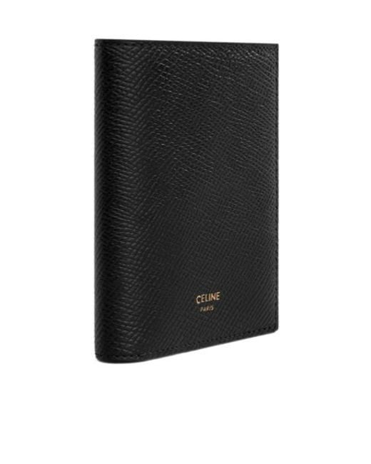Céline Black Compact Wallet Triomphe Charms