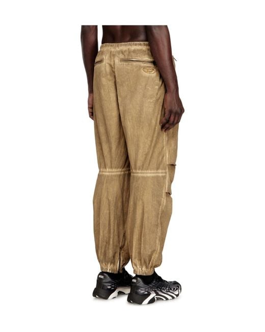 DIESEL Natural P-Stitch-Treat Zip-Pocket Trousers for men