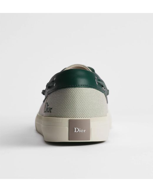 Dior Green Iviera Chester Boat Shoe for men