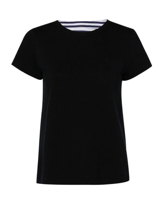 Sacai Black Panelled T-Shirt