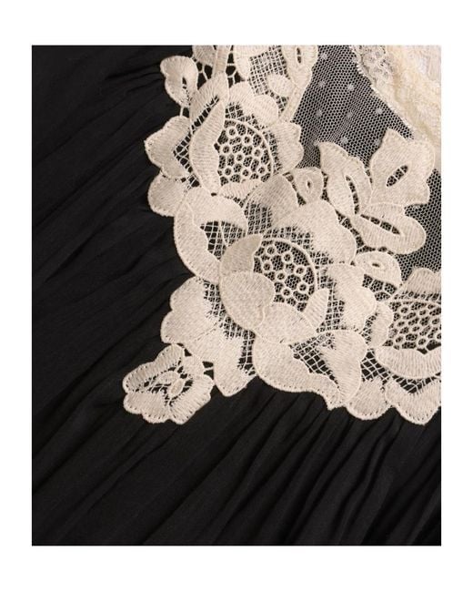 Zimmermann Black Roselight Lace Trim Top
