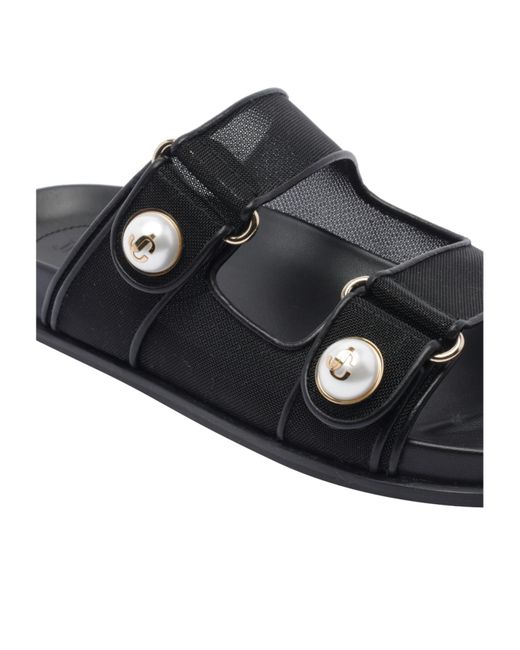 Jimmy Choo Black Fayence Sandals