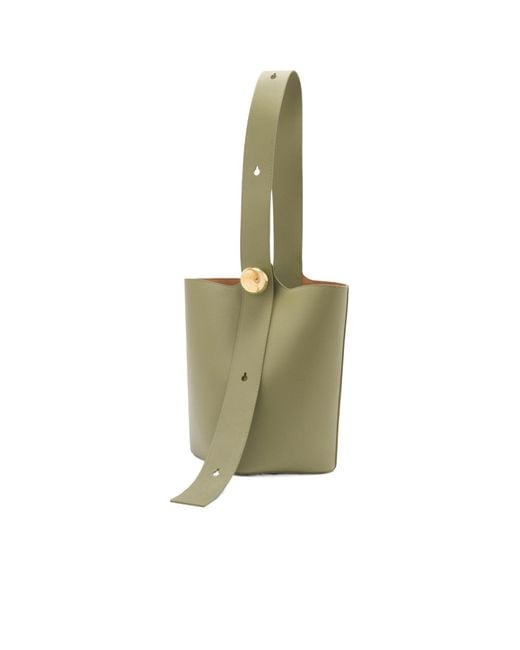 Loewe Green Medium Pebble Bucket
