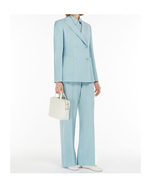 Weekend by Maxmara Blue Visivo Wide Leg Pants
