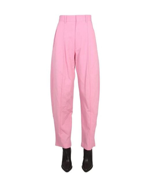 Isabel Marant Pink Logo Casual Pants