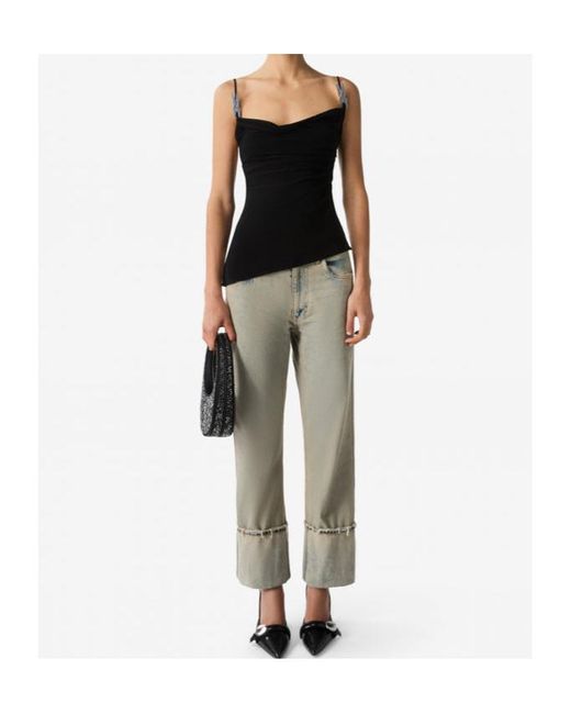 Coperni Black Draped Washing Clip Gala Top